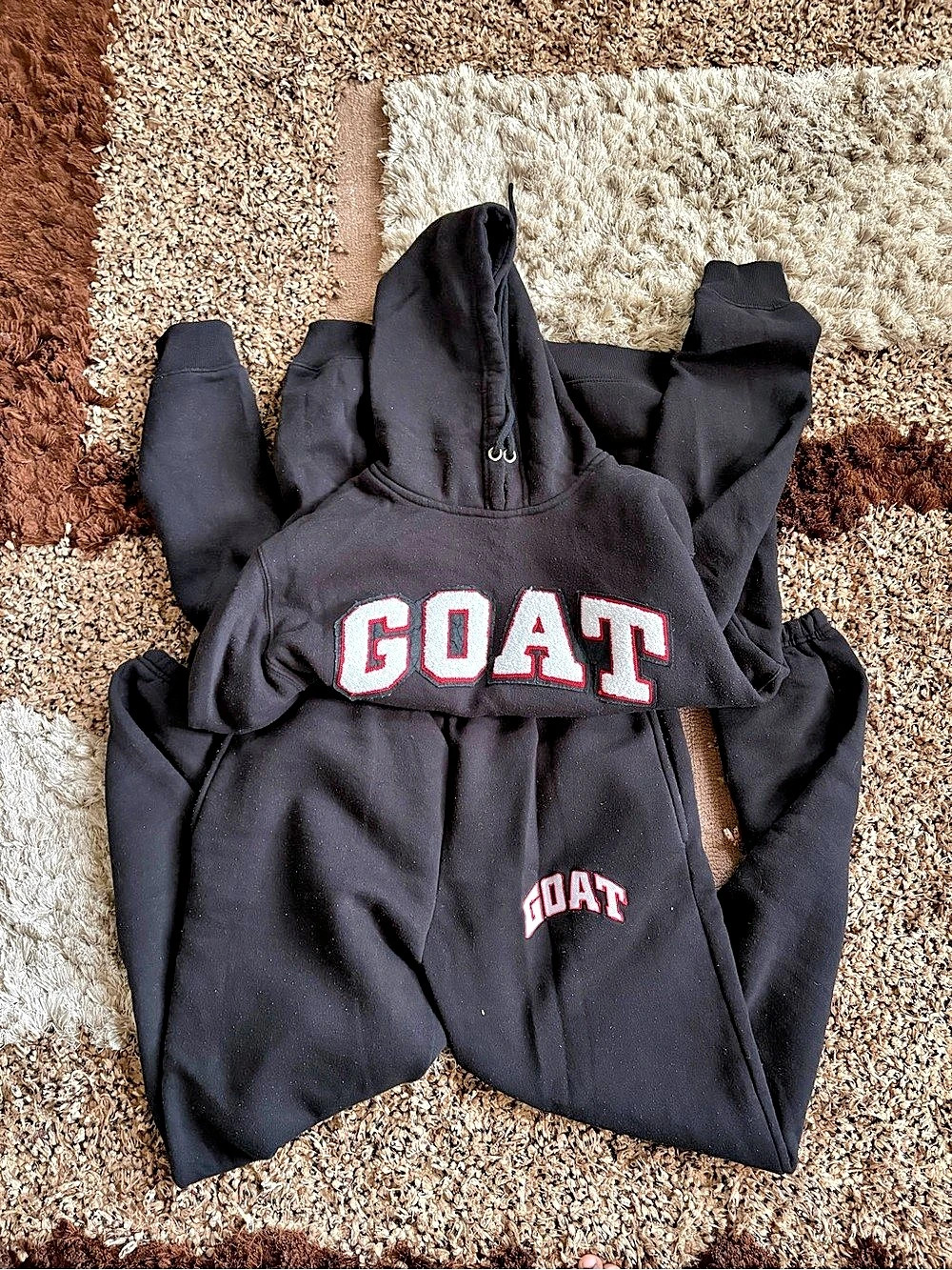 GOAT USA GOAT Graphic Hoodie & Sweatpants Black Set